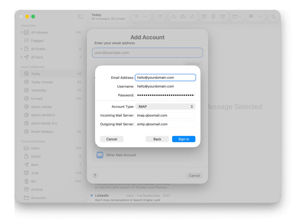 Apple Mac Mail step 4