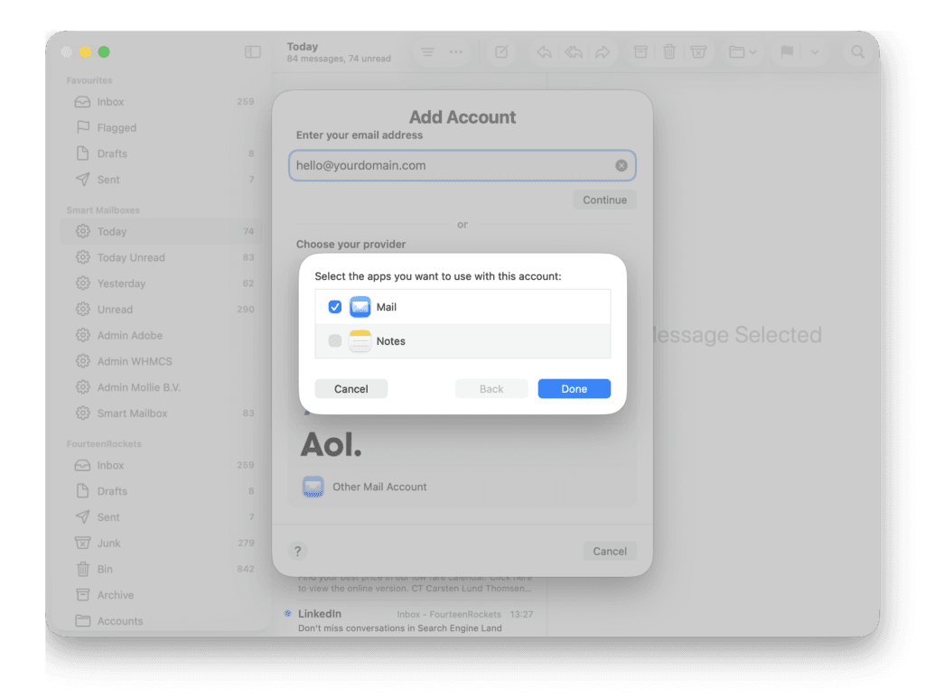 Apple Mac Mail step 5