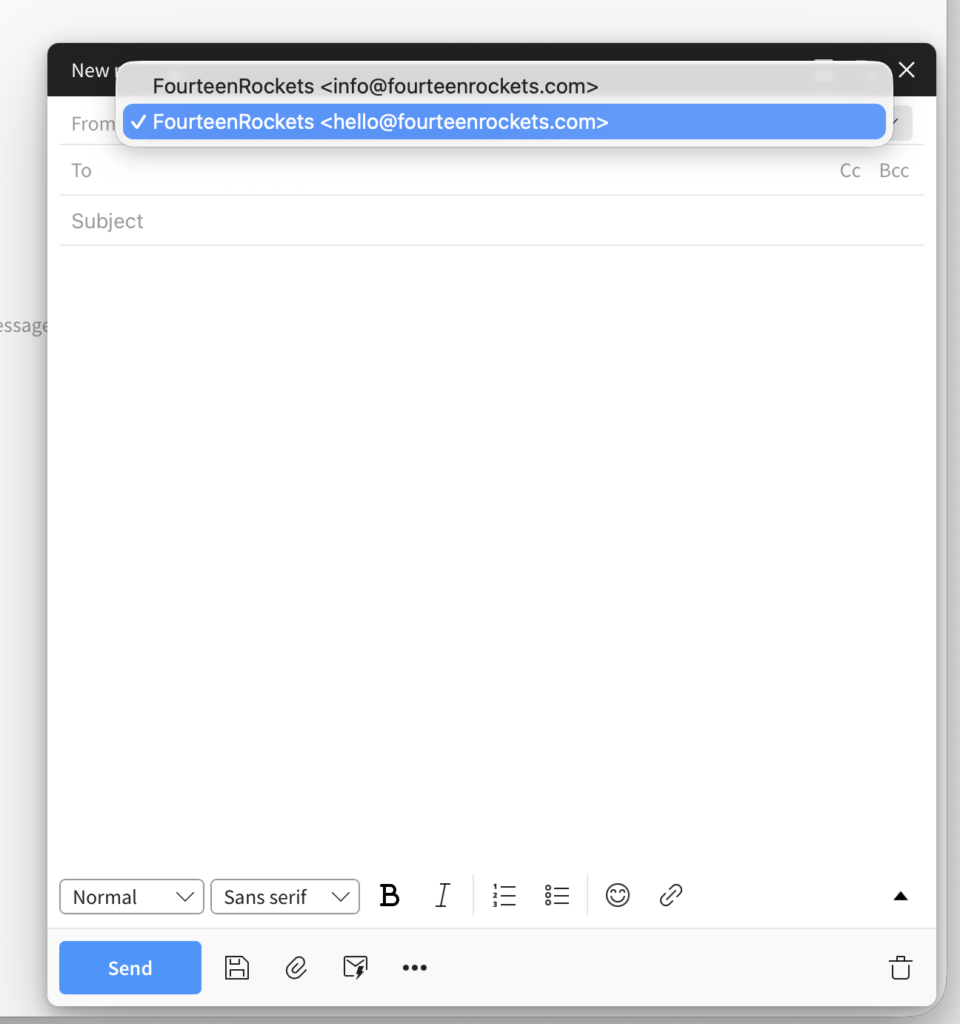 Webmail new email