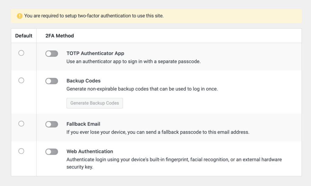 Google Authenticator setup screen